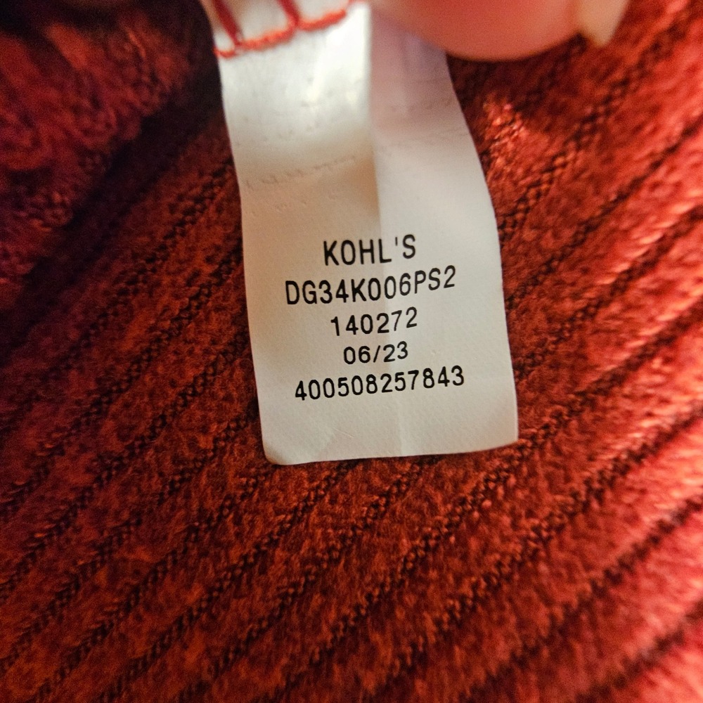 SO Ribbed Long Sleeve Empire Waist Bow Top Rust Orange Girls 16 Plus DG34K006PS2 - Picture 5 of 6